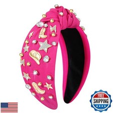 MOLOCH Western Headband Cowgirl Headband for Women Cowboy Boot Hat Stars Knot