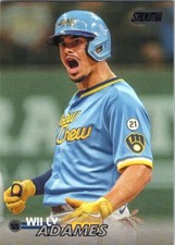 2023 Stadium Club Black Foil #159 Willy Adames Milwaukee Brewers