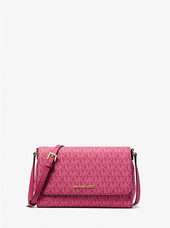 MICHAEL KORS Medium Logo Convertible Crossbody Pouchette Bag | eBay