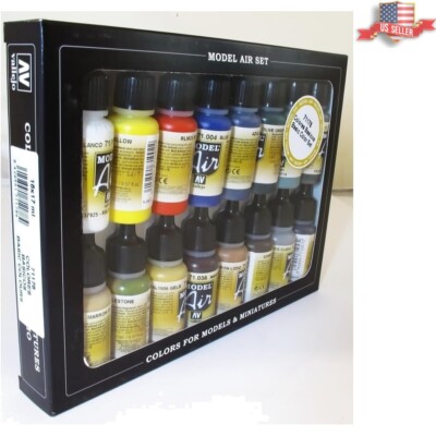 Versatile 16 Color Non-Toxic Acrylic Airbrush Paint Set for Creative Projects