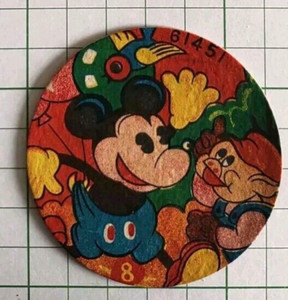 Vintage Disney MICKEY MOUSE MENKO CARD JAPAN Showa era
