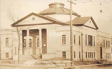 Ohio Postcard Real Photo RPPC c1920 COLUMBIANA Presbyterian Church Building