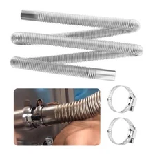 59" Diesel Heater Exhaust Pipe1" Id Stainless Steel Flexible Exhaust Tubing W...