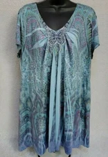 Apt 9 Womens Shirt Top Blouse Size 1X Multicolor Floral