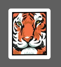 Bengal Tiger Sticker Face Waterproof Cat Big Animal Wildlife Gift NEW