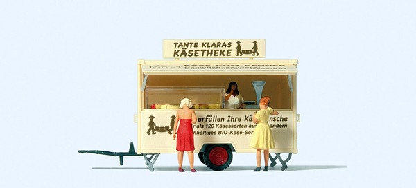 "Preiser 10750 Verkaufswagen Mit Figuren \"KäSetheke\" Figurenpackung Ho Neu"-image