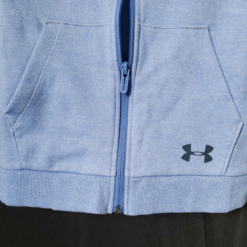 Under Armour ~ ROCK ~ Niñas YMD Chaqueta Cremallera Completa Mezcla Algodón/Poliéster Azul  Foto 4 de 4