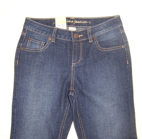 Arizona Girls Skinny Denim Jeans NWT Size 12R Dark Wash Straight Leg - Picture 2 of 5