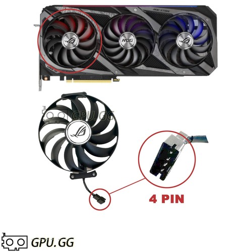 Asus ROG Strix RTX 3060 Ti 3070 3080 3090 (Ti) 6700XT 6800 (XT) 6900XT Fans Repl - Picture 6 of 8