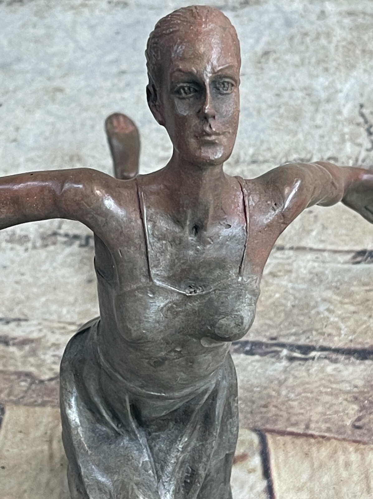 Aldo Vitaleh Abstract Modern Art Bronze Sculpture Marble Statue Home