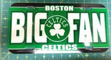Boston Celtics NBA basketball team BIG FAN License Plate - made in the USA