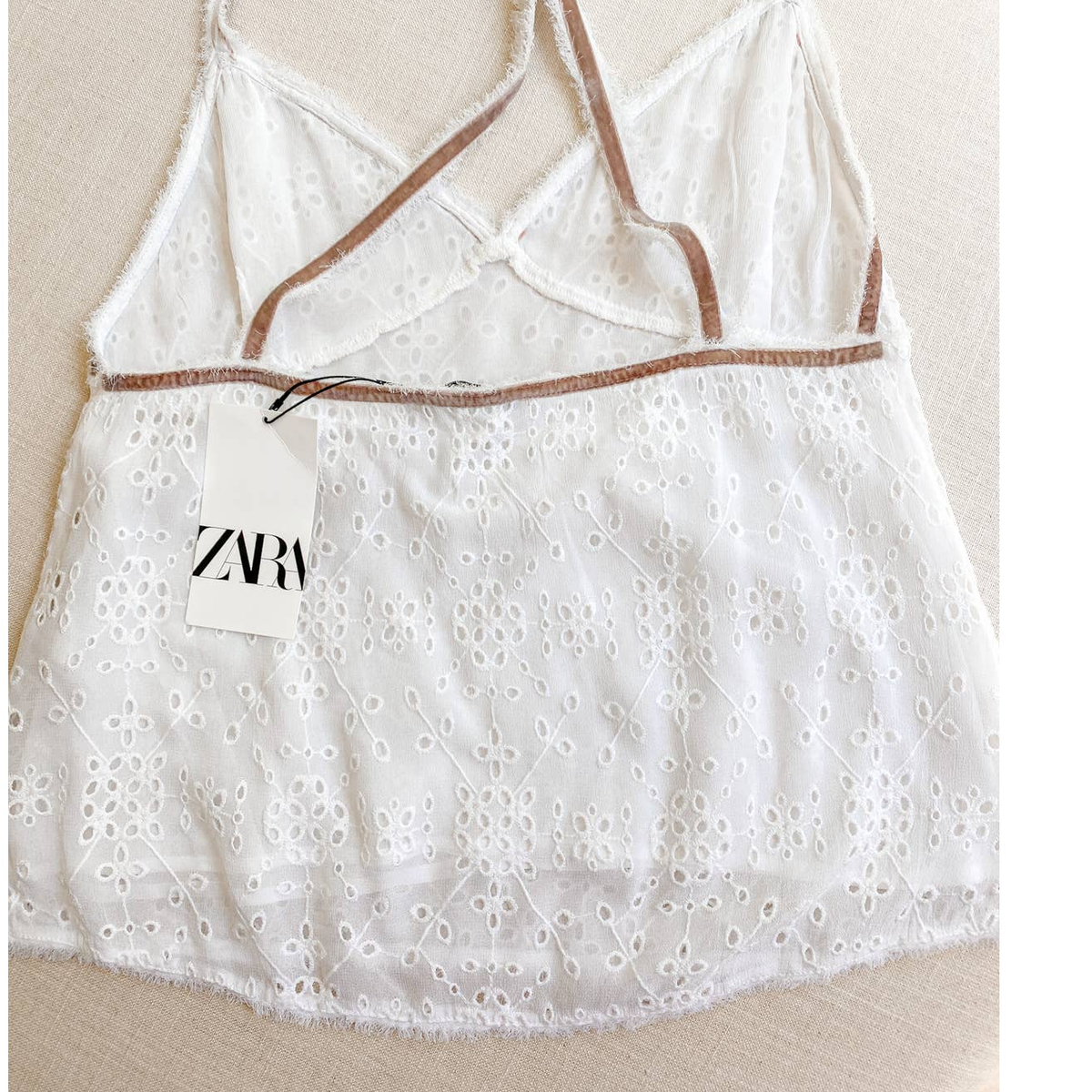 Zara Limited Edition Top With Cutwork Embroidery. New. Size