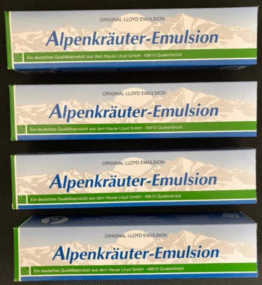 Alpenkräuter-Emulsion 4 x 200 ml Original Lloyd Emulsion Reflexmassage Pflege