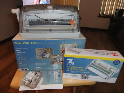 Xyron Ezlaminator Laminating Machine Gray New in Box + NEW REFILL CARTRIDGE MINT