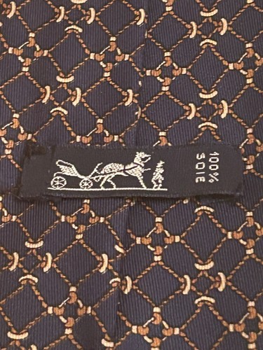 HERMES 738 FA Black asymmetrical Pattern MINOR STAIN No Tags - Picture 2 of 6