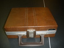 Vintage Brown Vinyl "Savoy" Brand Cassette Tape Case - Holds 16 Cassette Tapes