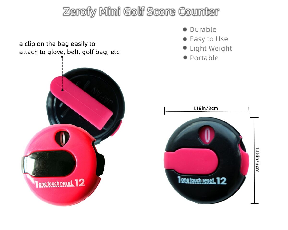 A99Golf Zerofy Score Counter One Touch Reset Random Color Small Attach to  Glove