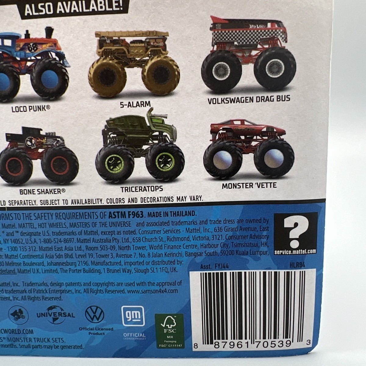 Hot Wheels Monster Trucks 5 Alarm Gold Chase Treasure Hunt