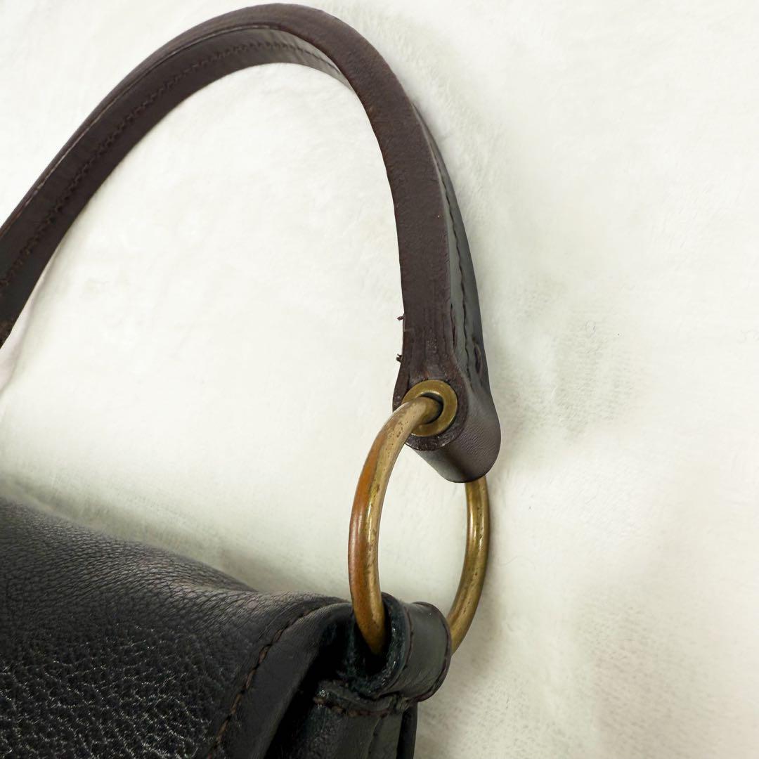MIU MIU Archive Turn Lock One Shoulder Bag Black Leather W MIU MIU Archive Turn Lock One Shoulder Bag Black Leather W