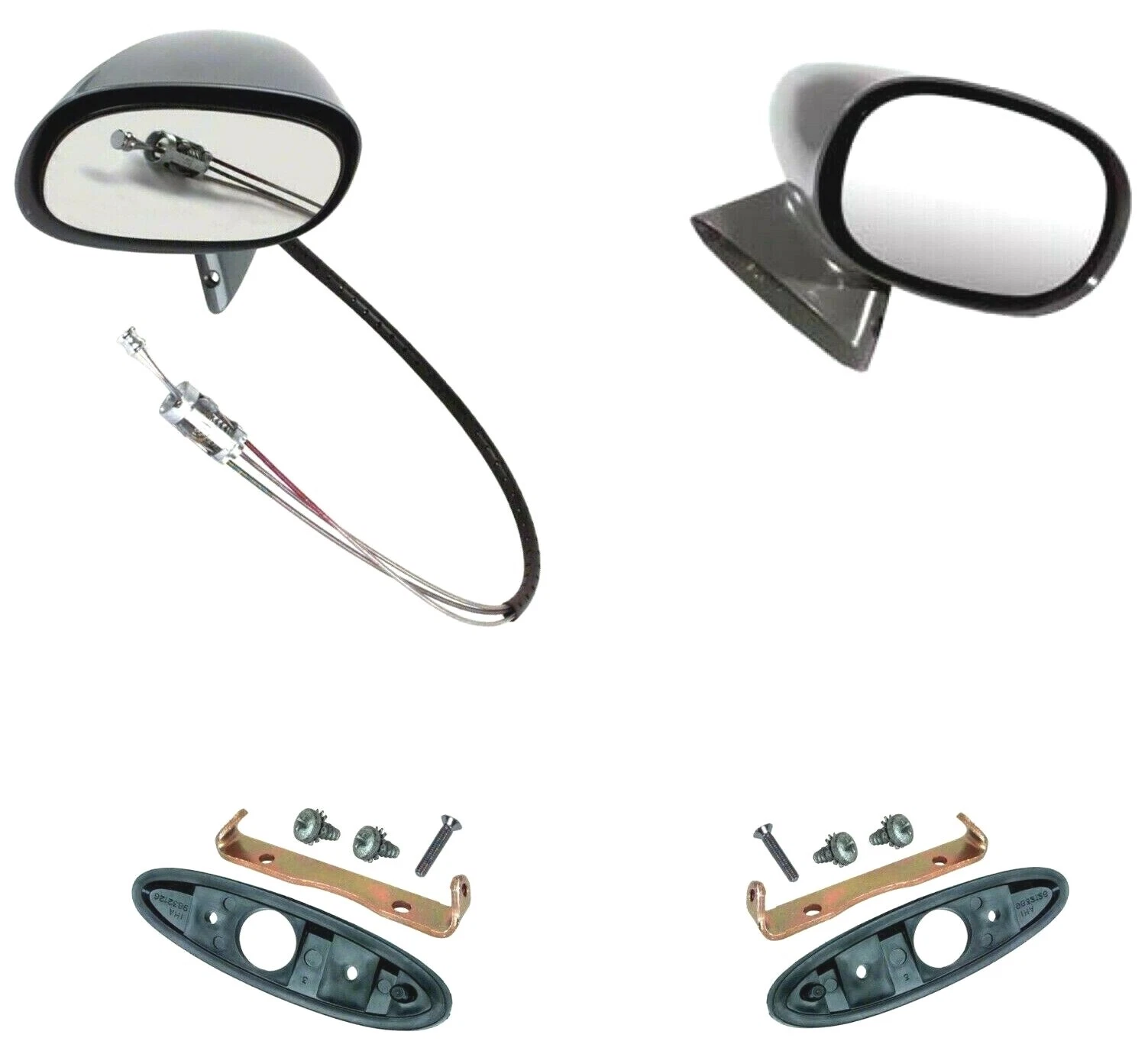 OER L/H Remote Bullet and R/H Bullet Mirror Set 1970-1972 GTO LeMans 442 Cutlass