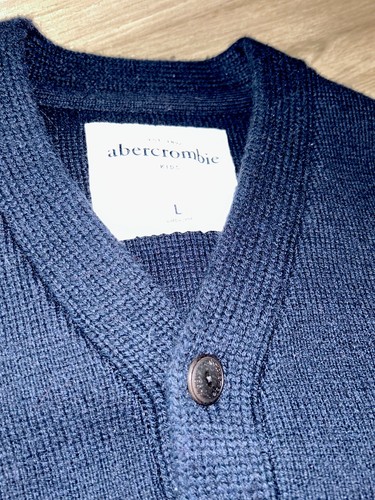 Abercrombie Fitch Kids Unisex Teens Cardigan Letterman Sweater School Emblem - Picture 8 of 17