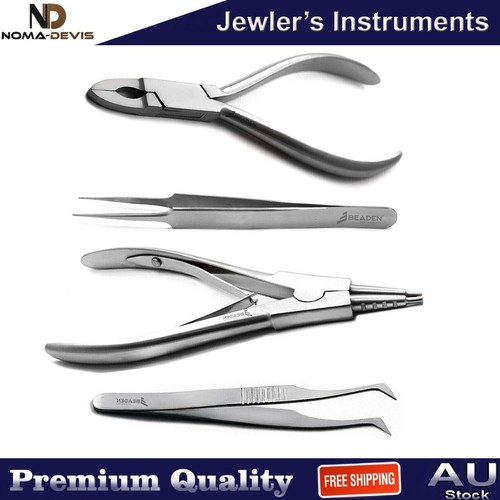 Professional Jewelry Making Tweezers Repair Beading Maintenance Plier Sets