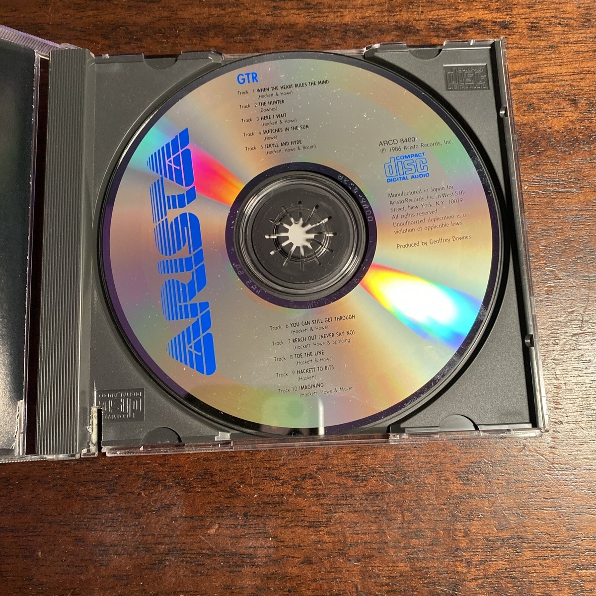 GTR CD Steve Howe, Steve Hackett, GTR Compact Disc 1986