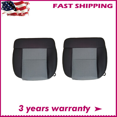 Driver & Passenger Bottom Cloth Seat Cover For 2004-2008 Ford F150 XLT Dark Gray