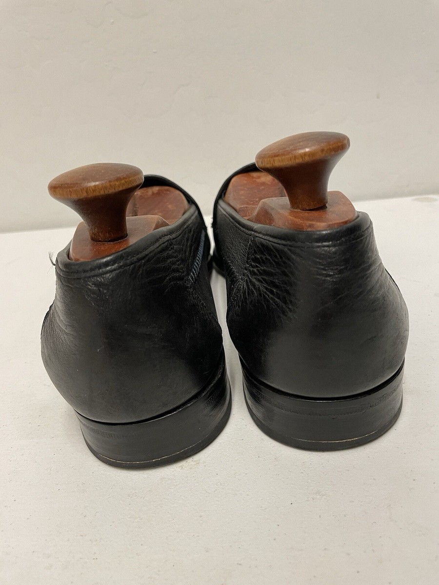 DAVID EDEN Hand Made Crocodile & Nappa Leather Tassel Loafer in Black Size 11 DAVID EDEN Hand Made Crocodile & Nappa Leather Tassel Loafer  main image 2