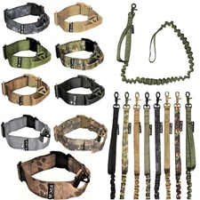 Tactical Dog Collar Handle K9 Military Training Leash Molle Medium Large M - XXL