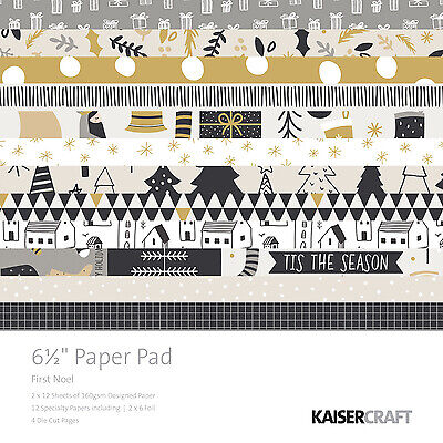 NEW Kaisercraft Paper Pad 6.5"x6.5", First Noel, PP1053