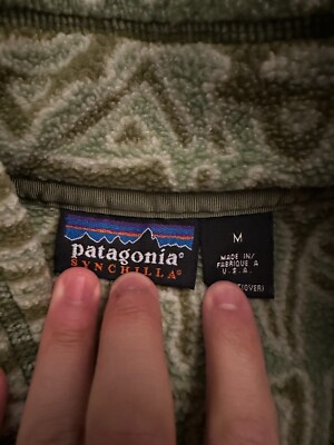 Vintage 90s Patagonia Synchilla Snap-T, Mens M, Switchback