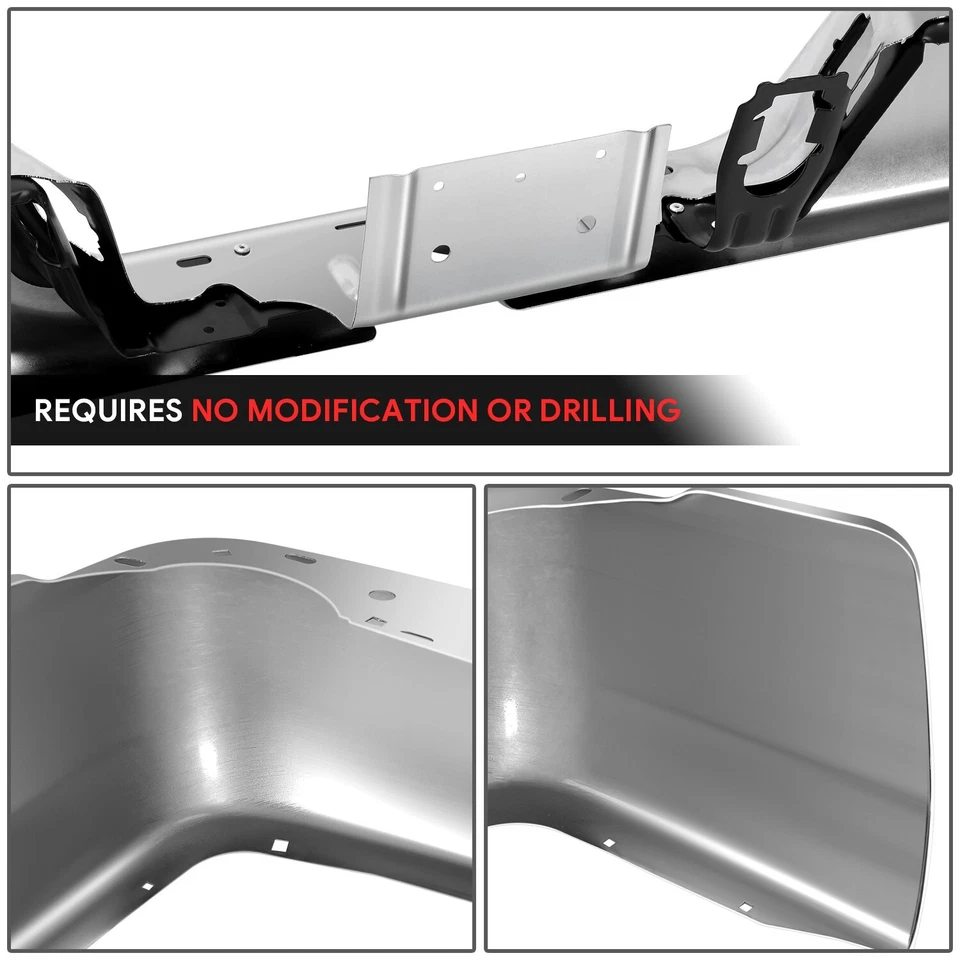 Barra frontal de parachoques trasero cromada clásica para camioneta Dodge Ram 1500 2009-2024 Foto 4 de 4