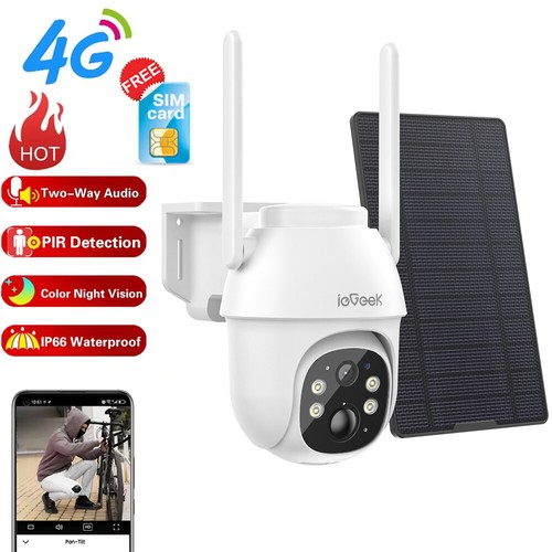 ieGeek 4G LTE Cellulaire Beveiligingscamera Solar Met SIM-kaart