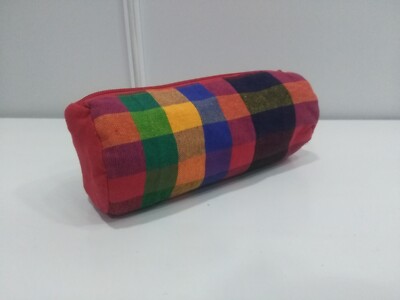 New Handloom Pencil Case Pouch Zipper 100% Cotton Fabric Handmade Eco Friendly