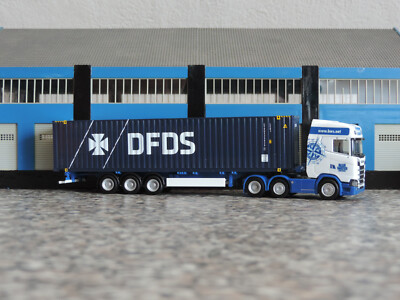 Herpa 1:87 - 771130 - Scania CS 20 V8 HD 6-achs Containersattelzug - ''BW-DFDS''