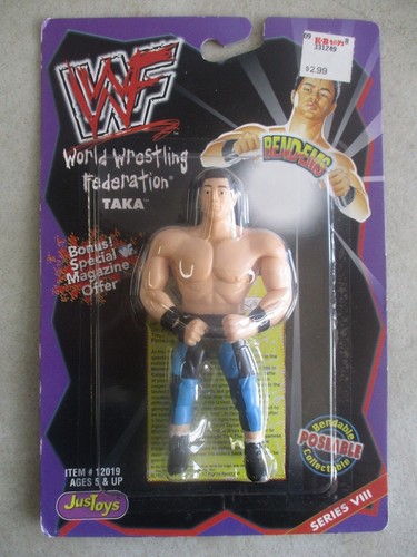 SEALED MOC 1998 WWF BEND-EMS TAKA SERIES VIII 8 JU...