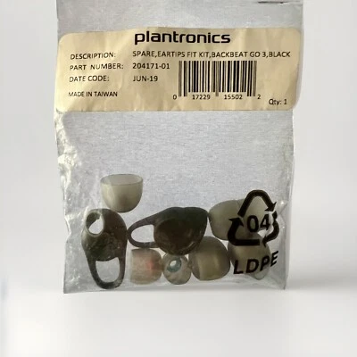 Plantronics Fit Kit para BackBeat GO 3 NEGRO 3 tallas (S, M, L) y 2 X estabilizadores - Imagen 1 de 2