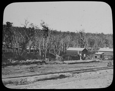 JARRAH SAWMILLS AUSTRALIA C1910 ANTIQUE Magic Lantern Slide PHOTO