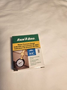 Genuine Rain Bird Water Pressure Gauge 3/4" Hose Thread P2A With Box Free Ship
