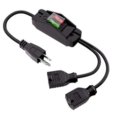 Extension Cord with On/Off Switch, 3 Prong 1 to 2 Y Splitter Outdoor Extensio...