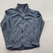 Arc'teryx Jacket Womens Medium Blue Fleece Full Zip Hiking Outdoor Midlayer
