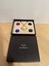 Vintage KJL KENNETH JAY LANE Interchangeable Cabochon Pendant Necklace-NEW!!