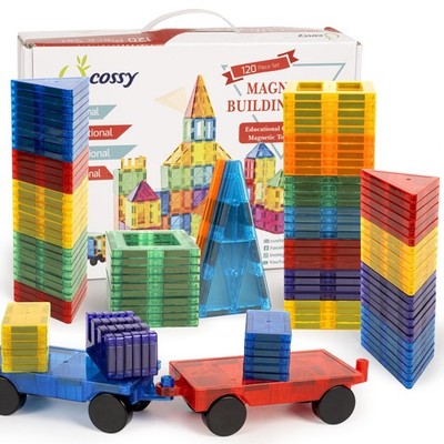 cossy 120Pcs Magnetic Tiles Magnetic 3D Building Blocks Set Educational Const...