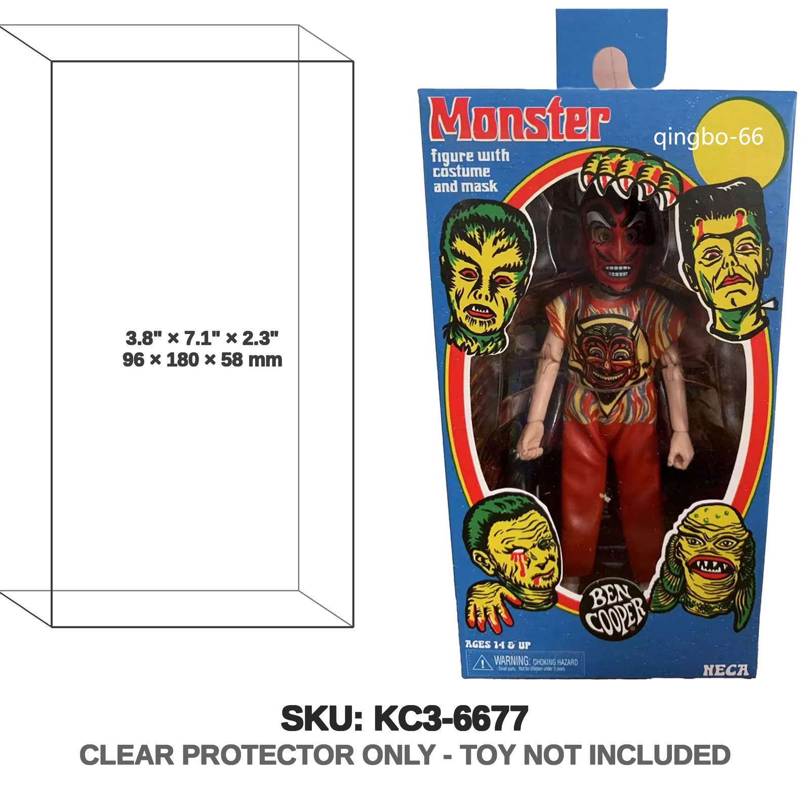 Protector For NECA Ben Cooper Monster Figure With Costume And Mask