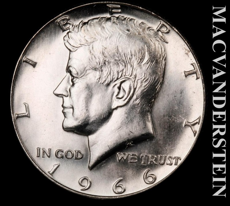 1966 Silver Kennedy Half Dollar - Choice Gem Brilliant Unc+++  Lustrous  #L5167