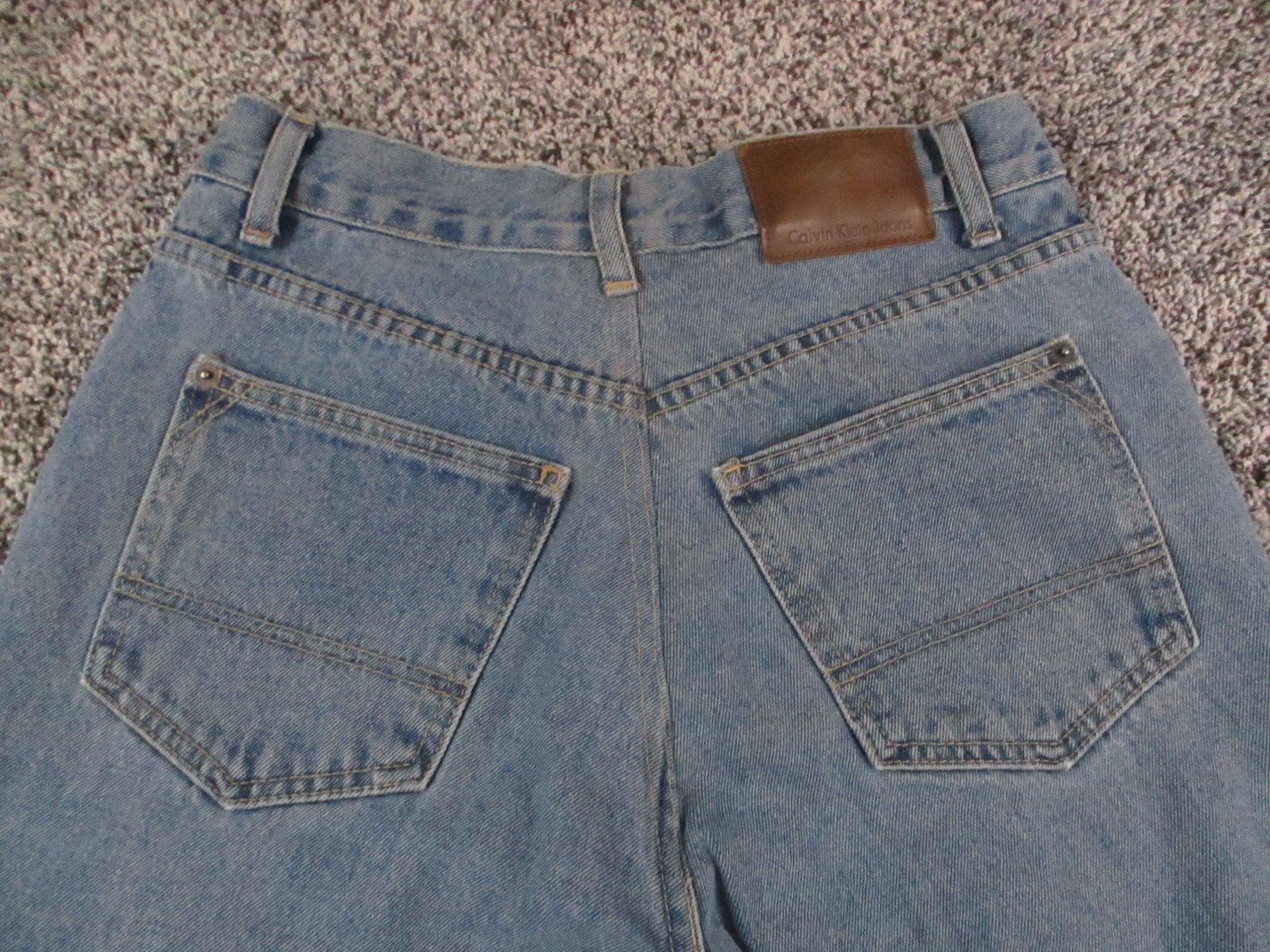Womens 30 Blue High Waist Straight Leg Denim Relaxed 27x31