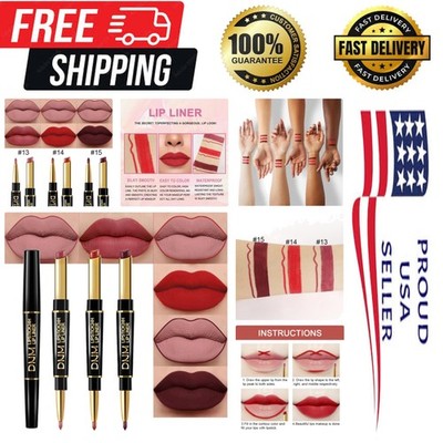 Luxury 3-Pc Matte Lip Makeup Set - Ruby Red, Deep Red, & Mauve for All Occasions