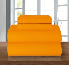 Parure de lit en Microfibre, Poche Profonde jusqu'à 40,6 cm, Orange Elite, tr...