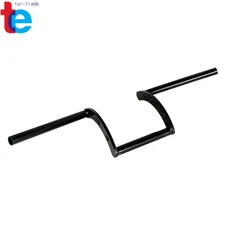 7/8" 22mm Motorcycle Handlebar Z Bars  Drag Bar For Honda Yamaha Chopper Black